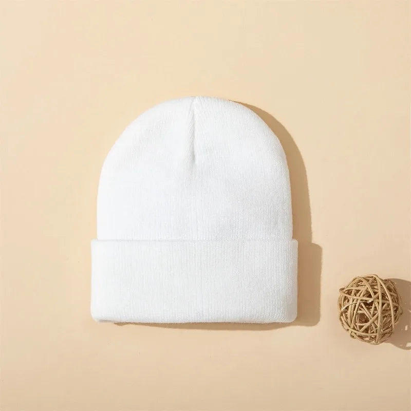 Solid Color Unisex Beanie — Versatile Winter Cap