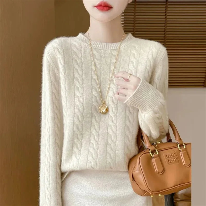 Women's Pure Wool Sweater — Soft Knit Pullover