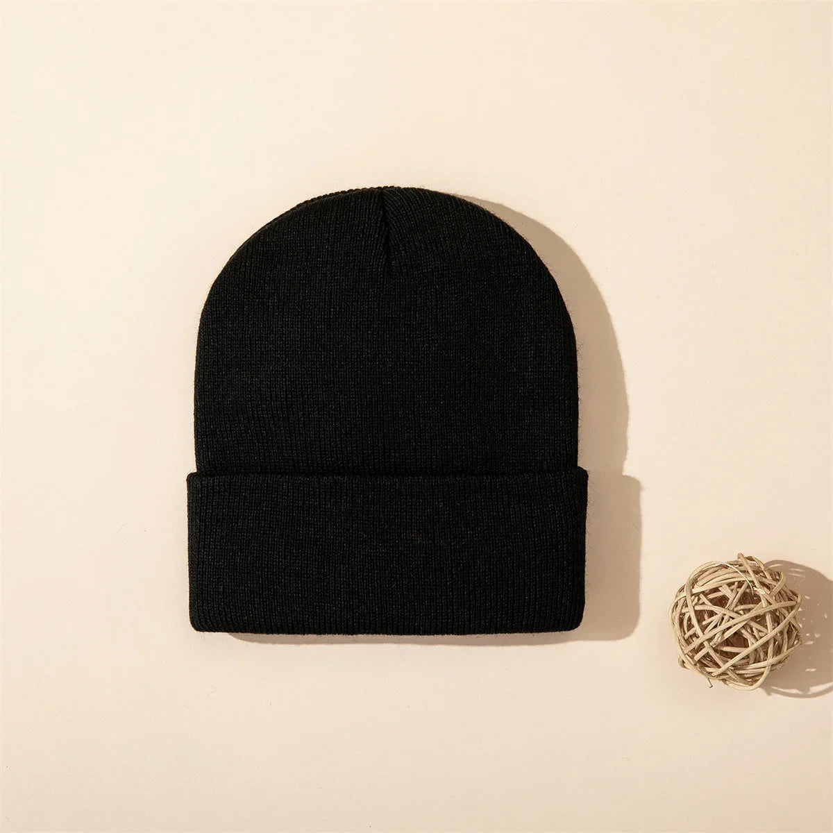 Solid Color Unisex Beanie — Versatile Winter Cap