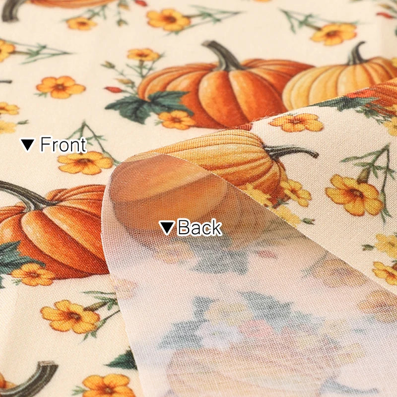 Halloween Pumpkin Print Fabric — DIY Tablecloths & Curtains