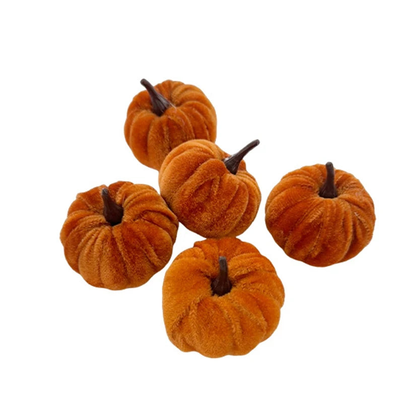 Mini Halloween Pumpkin Decorations (Set of 5)