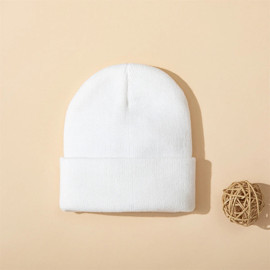 Solid Color Unisex Beanie — Versatile Winter Cap