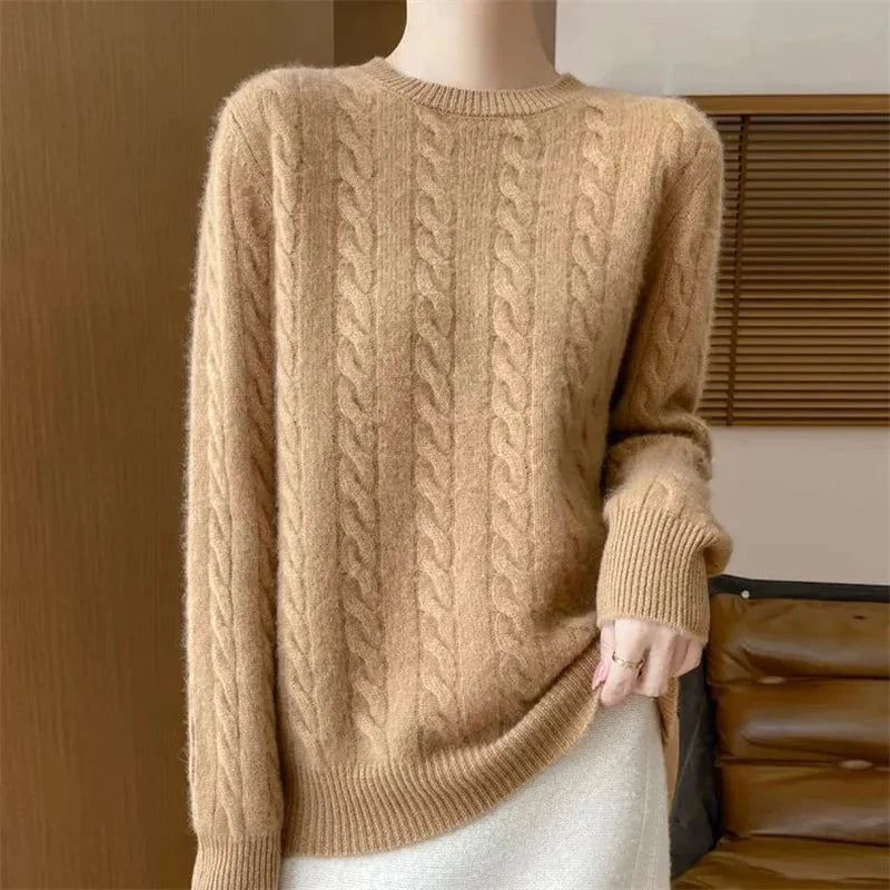 Women's Pure Wool Sweater — Soft Knit Pullover