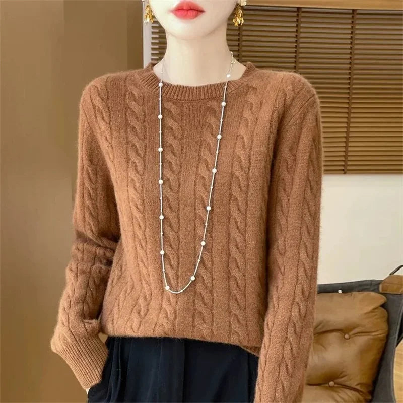 Women's Pure Wool Sweater — Soft Knit Pullover