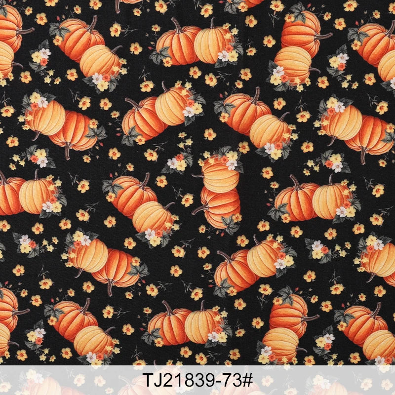 Halloween Pumpkin Print Fabric — DIY Tablecloths & Curtains