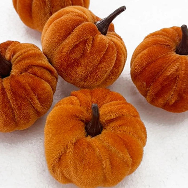 Mini Halloween Pumpkin Decorations (Set of 5)