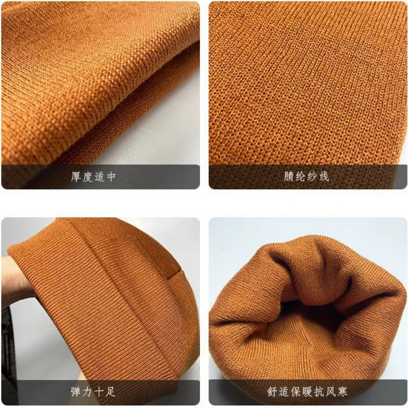 Knitted Cold Weather Beanie — Windproof Winter Hat