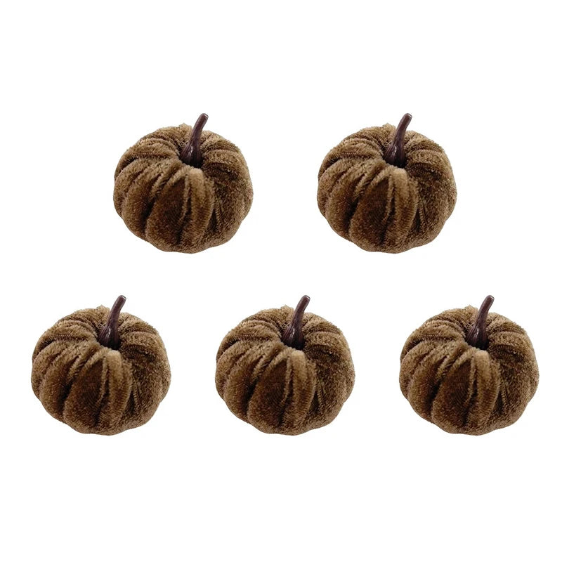 Mini Halloween Pumpkin Decorations (Set of 5)