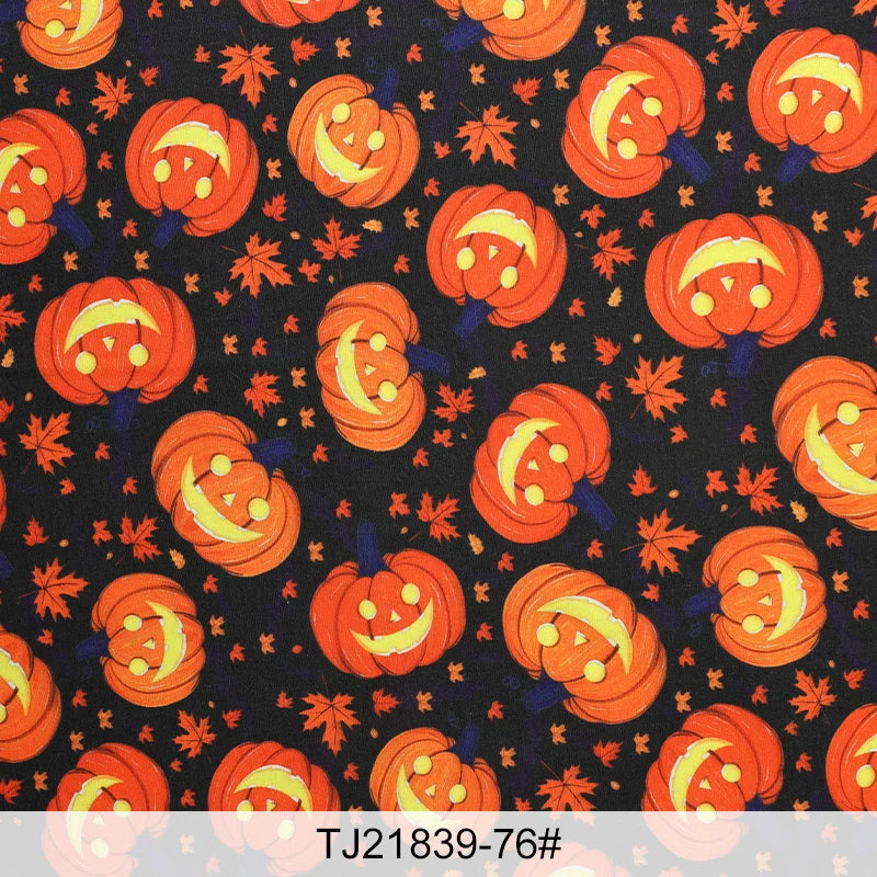 Halloween Pumpkin Print Fabric — DIY Tablecloths & Curtains