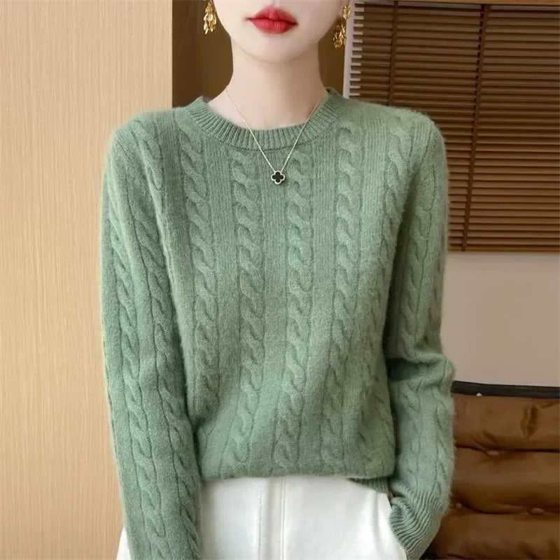 Women's Pure Wool Sweater — Soft Knit Pullover