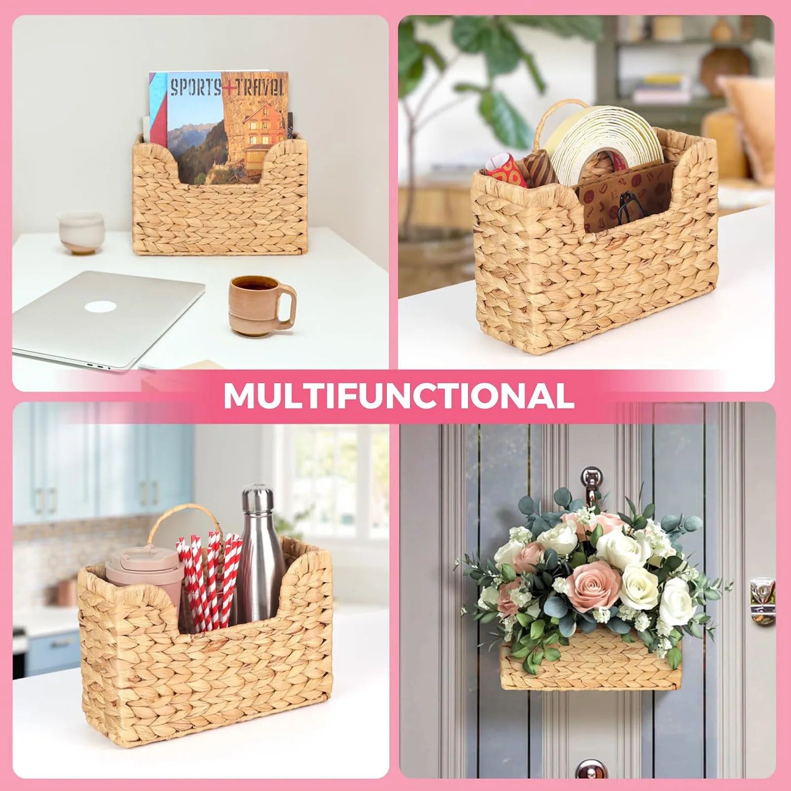 Gourd Vine Woven Wall Basket — Rustic Storage & Décor