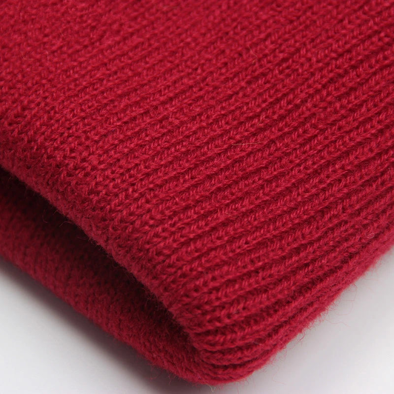 Wool Blend Beanie — 24 Colors, Winter Ski Cap