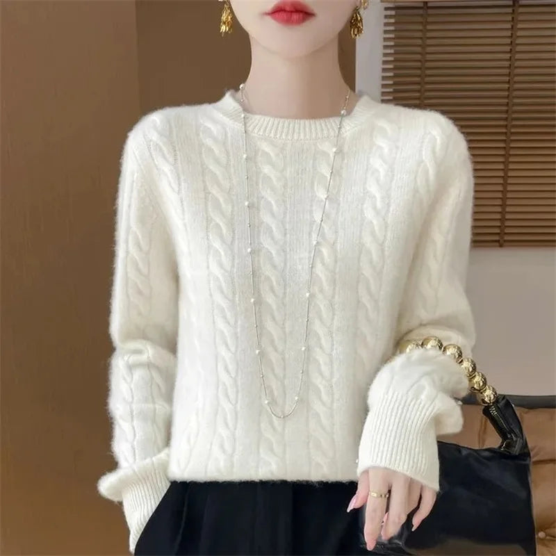 Women's Pure Wool Sweater — Soft Knit Pullover