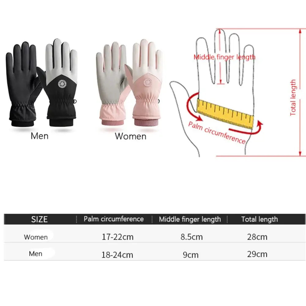 Couple's Ski Gloves — Thermal, Touchscreen, Cold-Proof