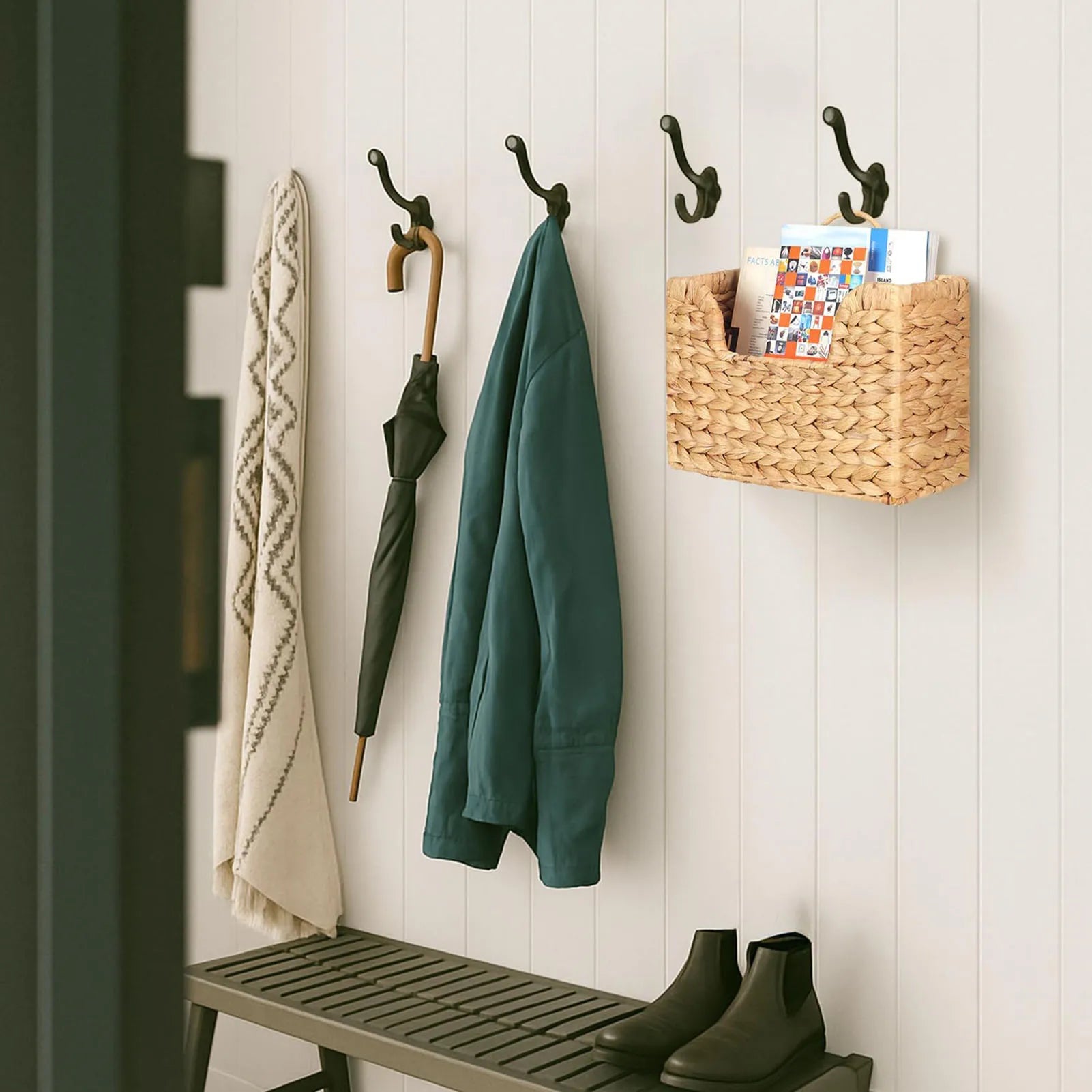 Gourd Vine Woven Wall Basket — Rustic Storage & Décor