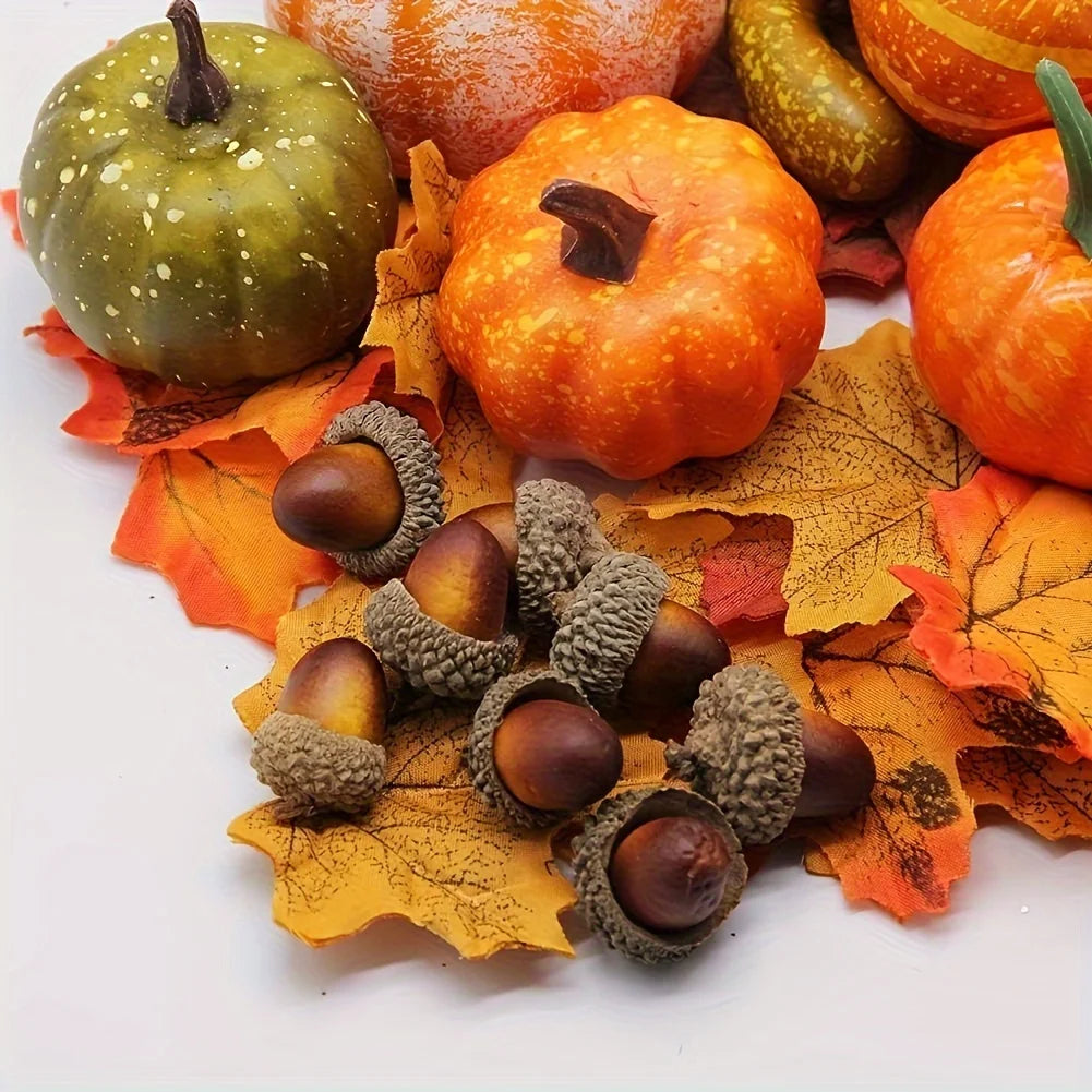 Thanksgiving Artificial Pumpkins Set (50pc)