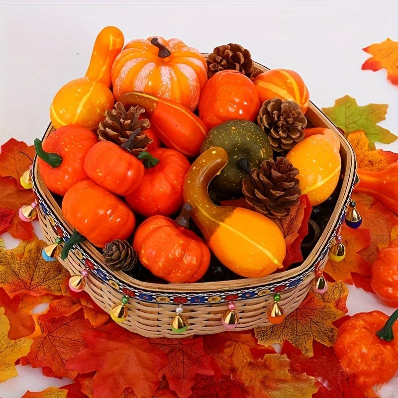 Thanksgiving Artificial Pumpkins Set (50pc)