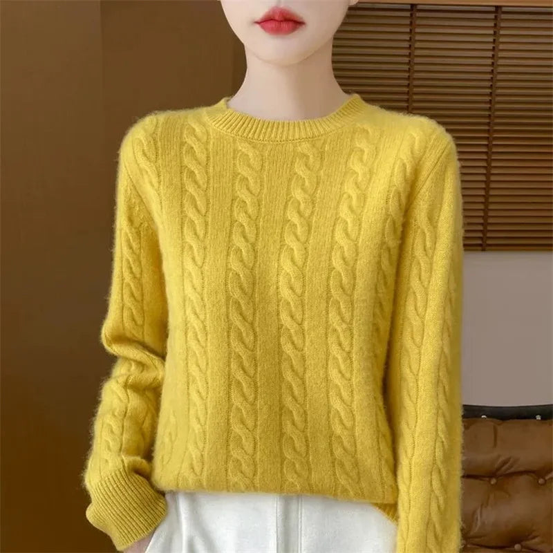 Women's Pure Wool Sweater — Soft Knit Pullover