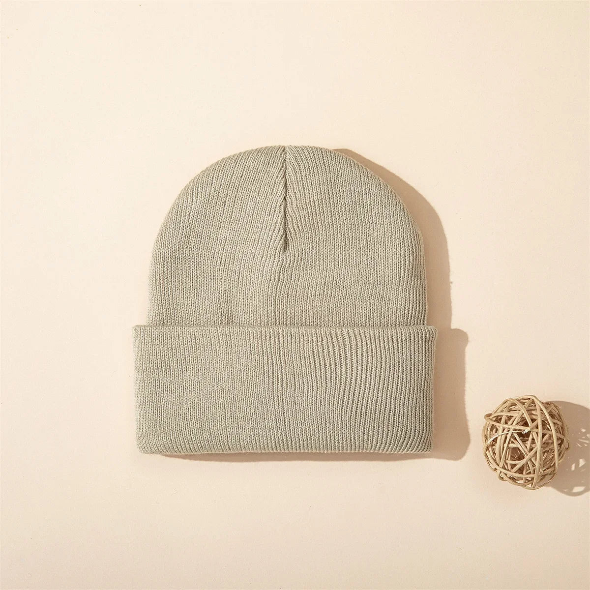 Solid Color Unisex Beanie — Versatile Winter Cap