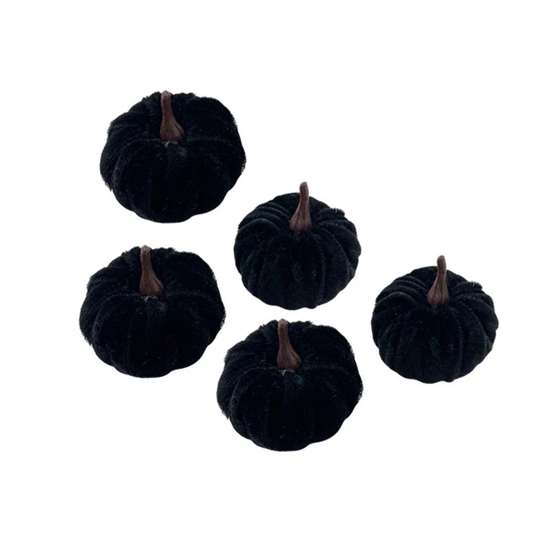 Mini Halloween Pumpkin Decorations (Set of 5)