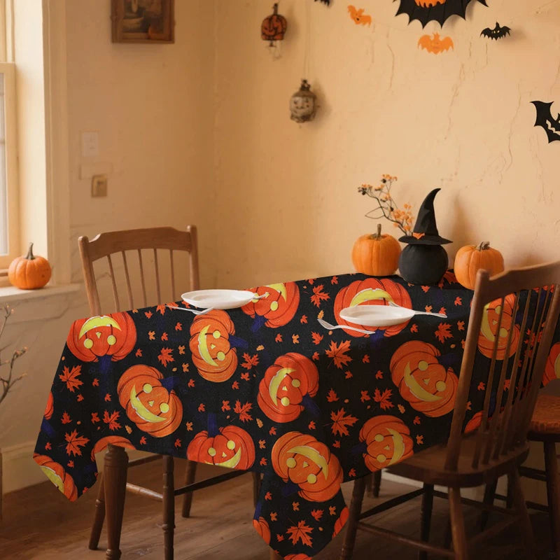 Halloween Pumpkin Print Fabric — DIY Tablecloths & Curtains