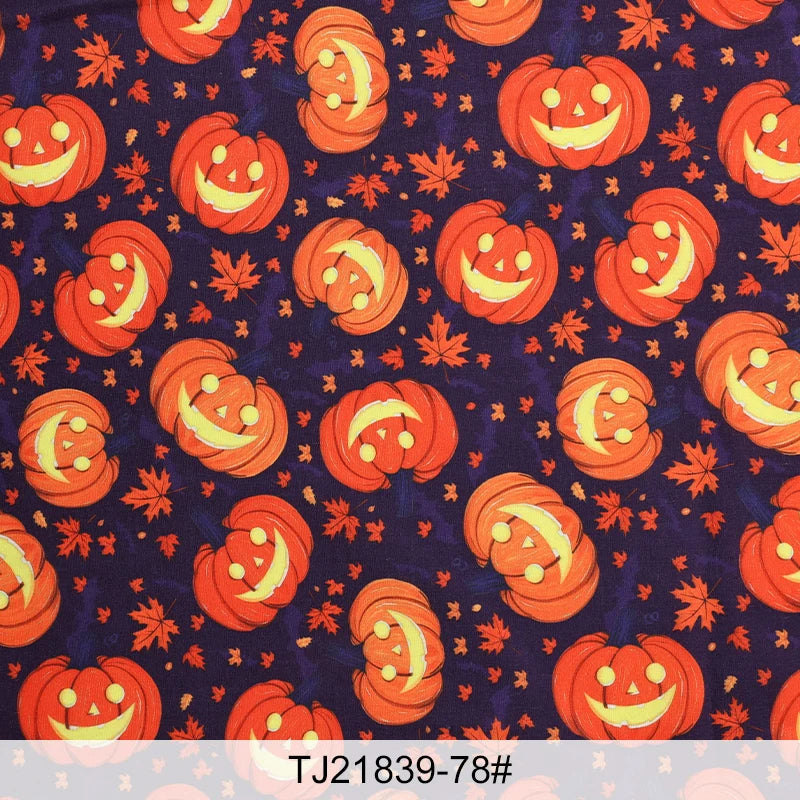 Halloween Pumpkin Print Fabric — DIY Tablecloths & Curtains