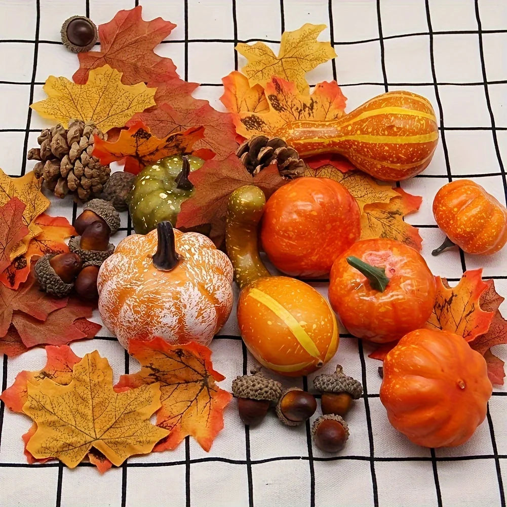 Thanksgiving Artificial Pumpkins Set (50pc)