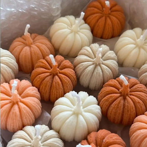 3D Pumpkin Silicone Candle Mold (Set of 5)
