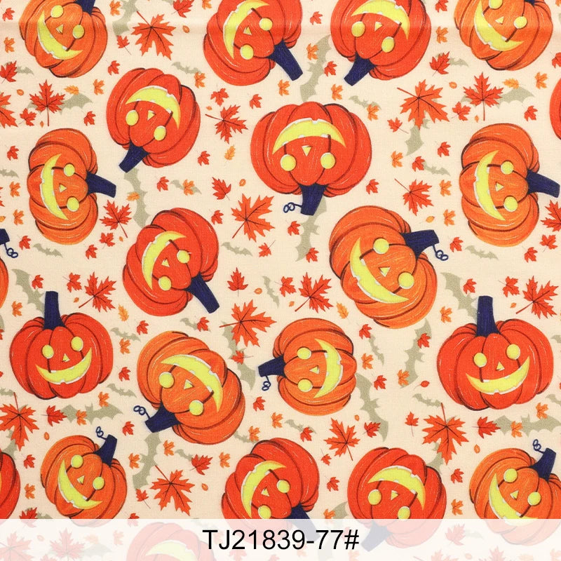 Halloween Pumpkin Print Fabric — DIY Tablecloths & Curtains
