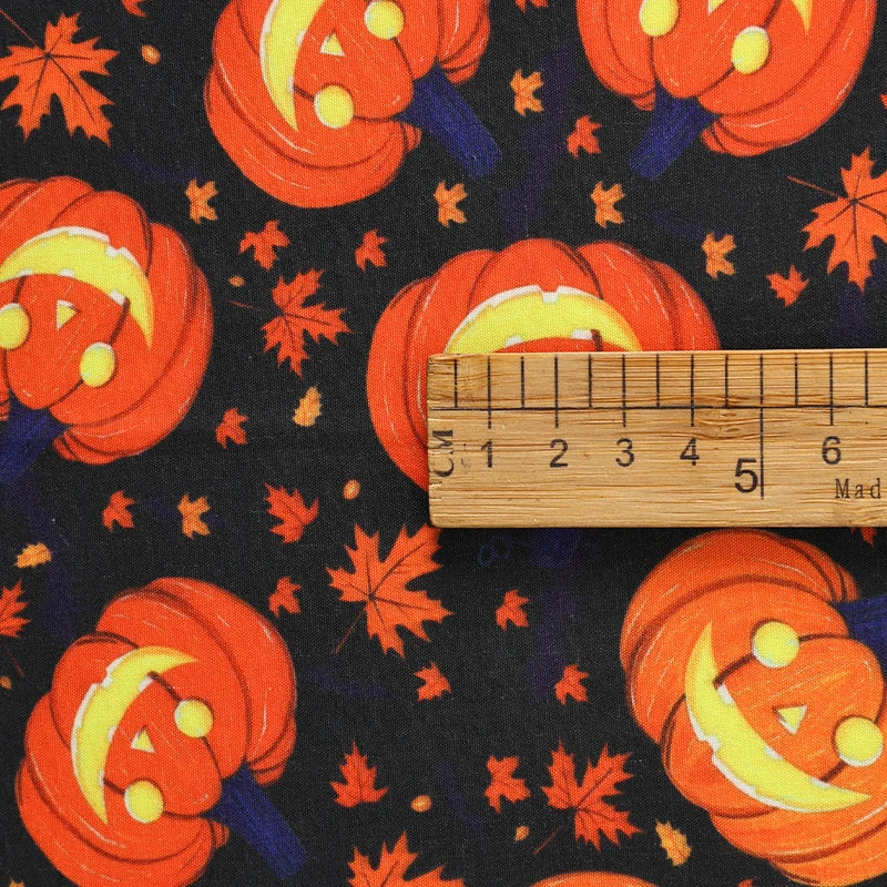 Halloween Pumpkin Print Fabric — DIY Tablecloths & Curtains