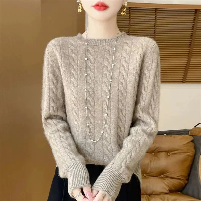 Women's Pure Wool Sweater — Soft Knit Pullover
